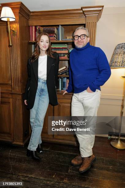 Phoebe Dynevor and Eddie Marsan attend a special screening of Netflix's "Fair Play" at Soho House on November 20, 2023 in London, England.