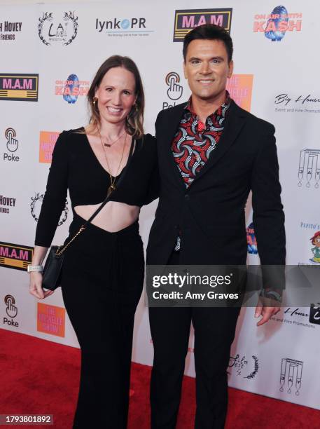 Emma Zerner and Kash Hovey attend Kash Hovey And Friends At Film Fest LA At LA Live 2023 at Regal LA Live on November 18, 2023 in Los Angeles,...