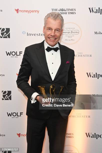 Torsten Muller-Otvos, CEO of Rolls-Royce Motor Cars Limited, winner of the Visionary award, attends the Walpole British Luxury Awards 2023 at The...