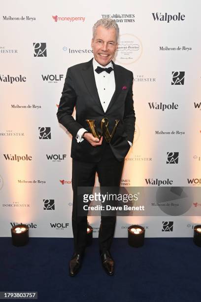 Torsten Muller-Otvos, CEO of Rolls-Royce Motor Cars Limited, winner of the Visionary award, attends the Walpole British Luxury Awards 2023 at The...
