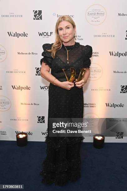 Anabel Kindersley, accepting the Sustainable Luxury Brand of the Year award on behalf of Neal's Yard Remedies, attends the Walpole British Luxury...