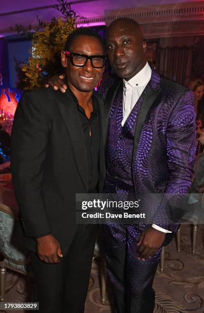 David Harewood and Sir Ozwald Boateng attend the Walpole British Luxury Awards 2023 at The Dorchester on November 20, 2023 in London, England.