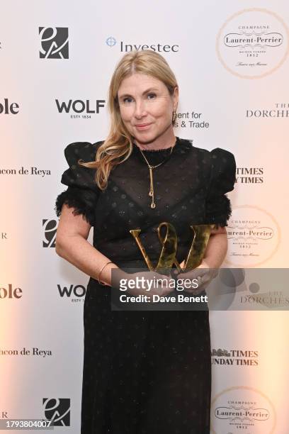 Anabel Kindersley, accepting the Sustainable Luxury Brand of the Year award on behalf of Neal's Yard Remedies, attends the Walpole British Luxury...