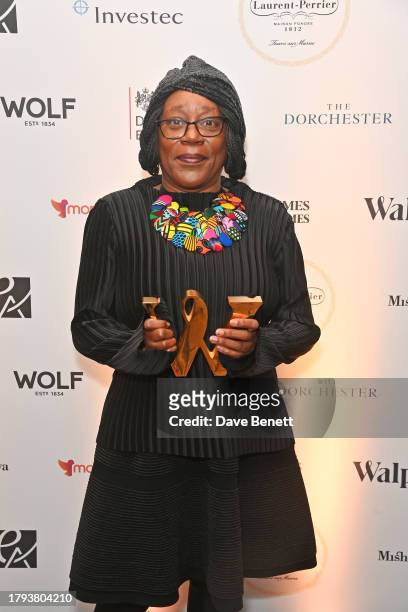 Sonia Boyce, winner of the Great Creative Briton award, attends the Walpole British Luxury Awards 2023 at The Dorchester on November 20, 2023 in...