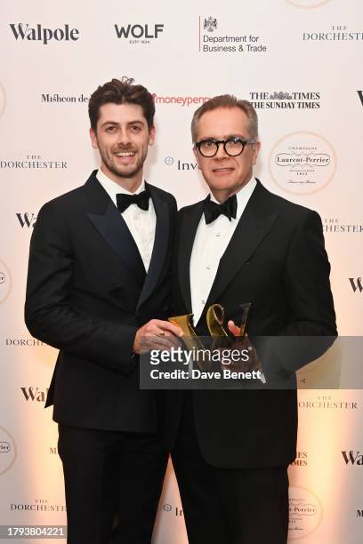 George Houze and Richard Cooke, winners of the Creative Collaboration award, attend the Walpole British Luxury Awards 2023 at The Dorchester on...