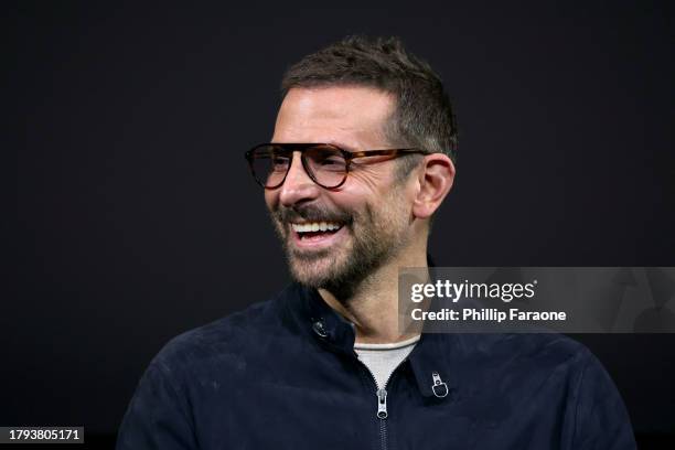 Bradley Cooper speaks onstage during Netflix's MAESTRO, SAG Screening & Q&A at David Geffen Theater, The Academy Museum of Motion Pictures on...