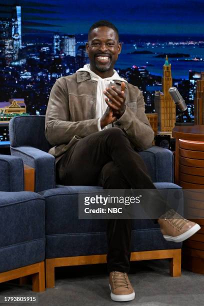 Episode 1879 -- Pictured: Actor Sterling K. Brown during an interview on Monday, November 20, 2023 --