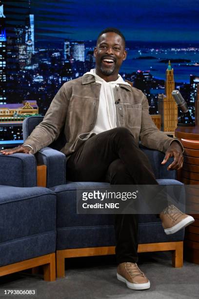 Episode 1879 -- Pictured: Actor Sterling K. Brown during an interview on Monday, November 20, 2023 --