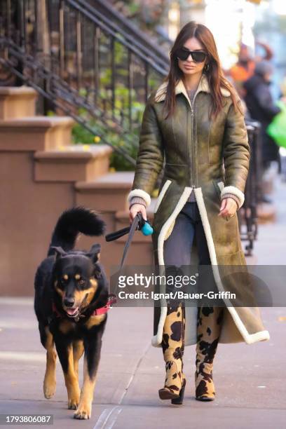 Emily Ratajkowski is seen on November 20, 2023 in New York City.