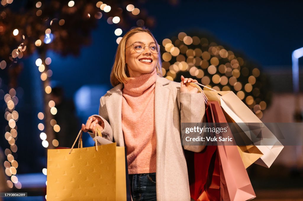 Woman with shopping bags