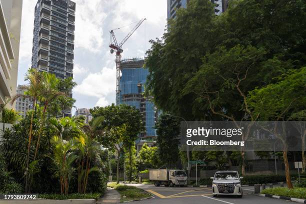 The Park Nova residential property, developed by Shun Tak Holdings Ltd., under construction in Singapore, on Monday, Nov. 20, 2023. Singapore's gross...
