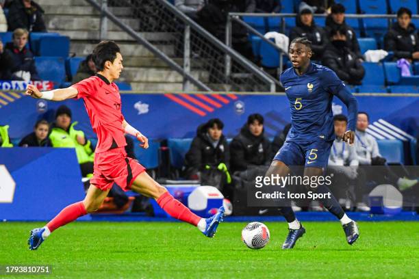 Lesley UGOCHUKWU of France during the friendly match between France U21 and South Korea U21 on November 20, 2023 at Stade Oceane in Le Havre, France.