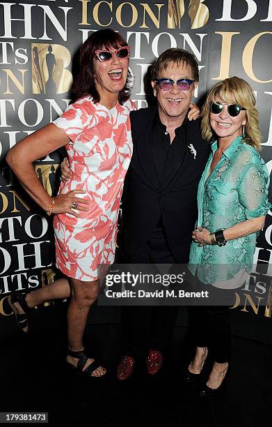 Janet Street-Porter, Sir Elton John and Lulu attend an after party celebrating the first annual 'BRITS Icon' award presented to Sir Elton John at...