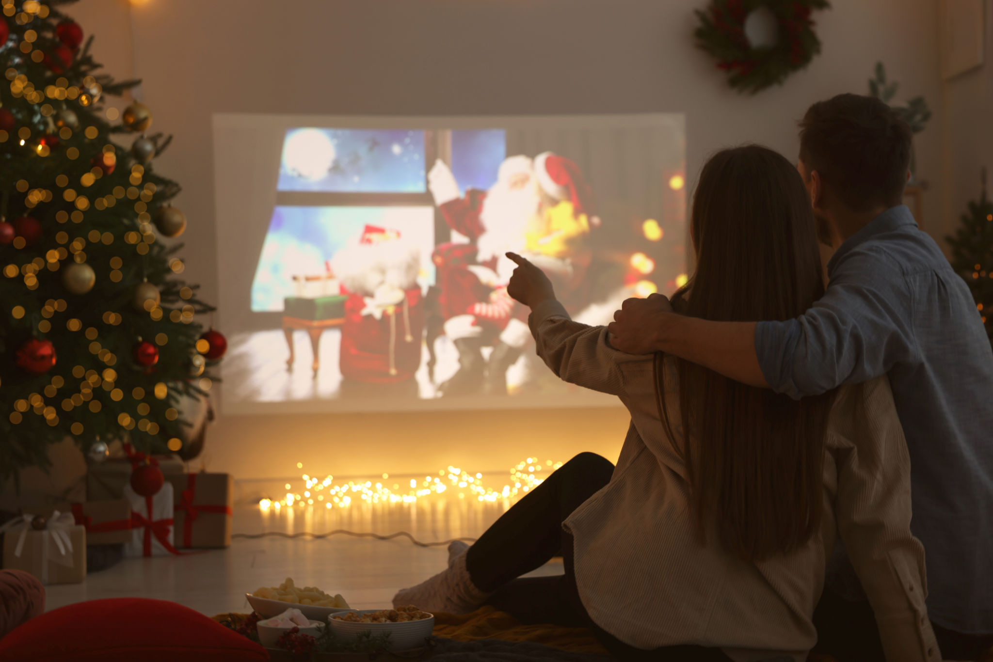 christmas projector display