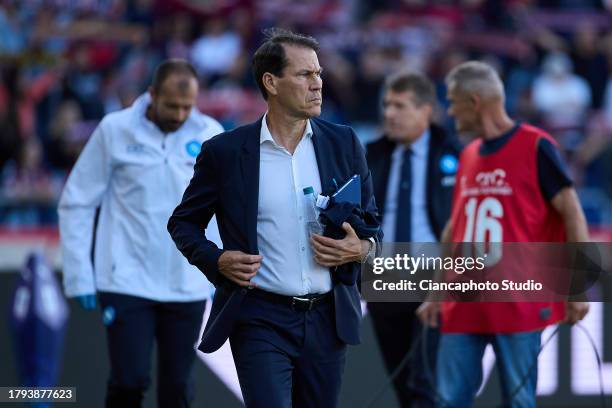 Rudi Garcia, Head Coach of Napoli SSC looks on during the Serie A TIM match between Bologna FC and SSC Napoli at Stadio Renato Dall'Ara on September...