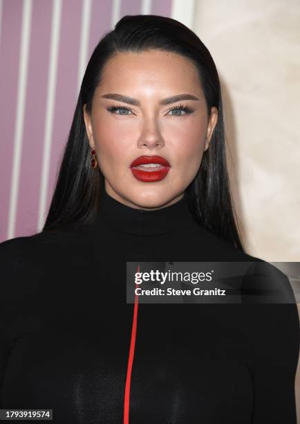 Adriana Lima arrives at the "The Hunger Games: The Ballad Of Songbirds & Snakes" Los Angeles Premiere at TCL Chinese Theatre on November 13, 2023 in...