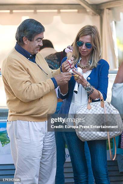 Francisco Alvarez Cascos and Maria Porto attend 2013 CSIO International Jumping on August 28, 2013 in Gijon, Spain.