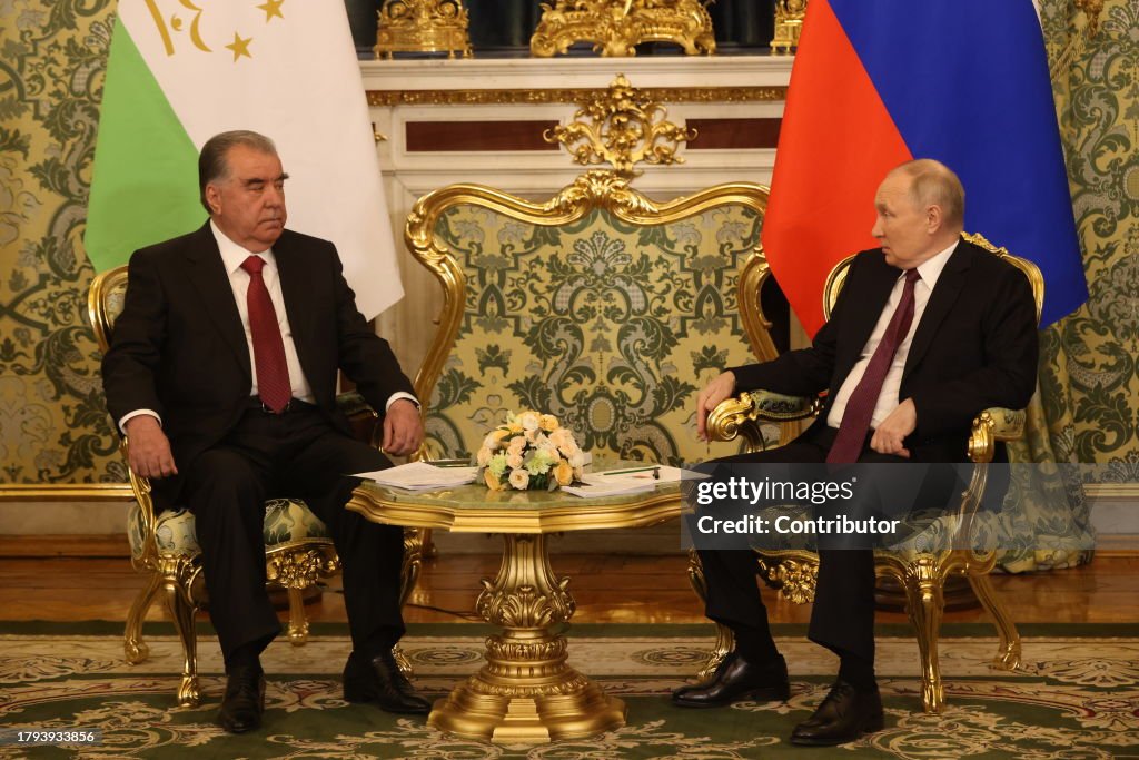 Putin Receives Tajik President Emomali Rakhmon At The Grand Kremlin Palace
