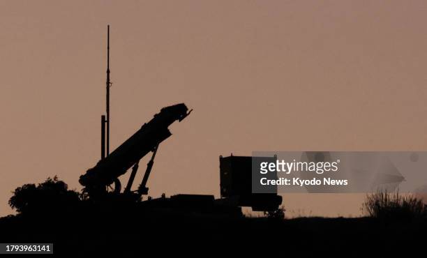 Photo taken on Nov. 21 shows a Japan Air Self-Defense Force's Patriot Advanced Capability-3 missile interceptor unit deployed on Miyako Island in the...