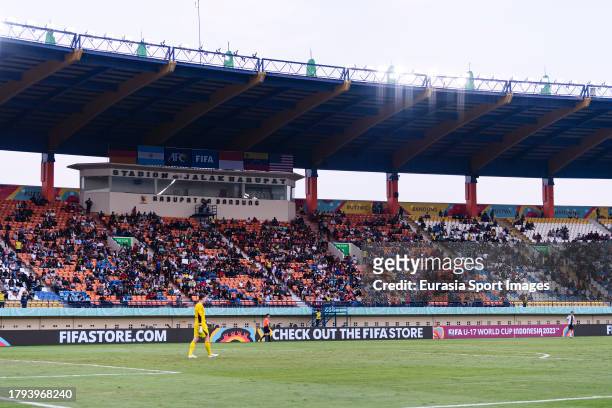 View of Si Jalak Harupat Stadium field and stands during FIFA U-17 World Cup Round of 16 match between Germany and USA on November 21, 2023 in...