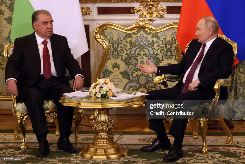 Putin Receives Tajik President Emomali Rakhmon At The Grand Kremlin Palace