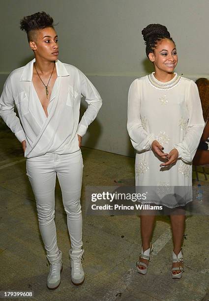 AzMarie Livingston and Raven-Symone attends Ludacris Official Birthday Party at Compound on August 31, 2013 in Atlanta, Georgia.