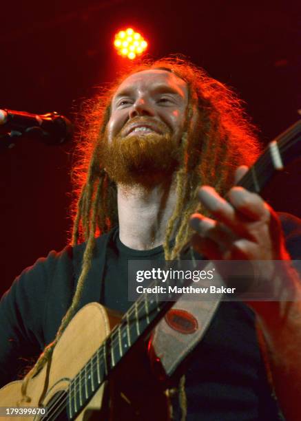 Newton Faulkner performs on stage at Islington Assembly Hall on September 2, 2013 in London, England.