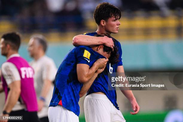 Micah Burton of United States was crushed after been defeated by Germany during FIFA U-17 World Cup Round of 16 match between Germany and USA at Si...