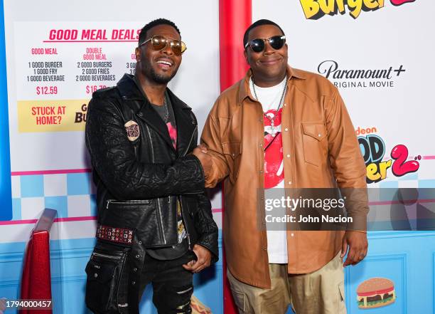 Kel Mitchell and Kenan Thompson attend the "Good Burger 2" world premiere at Regal Union Square on November 14, 2023 in New York City.