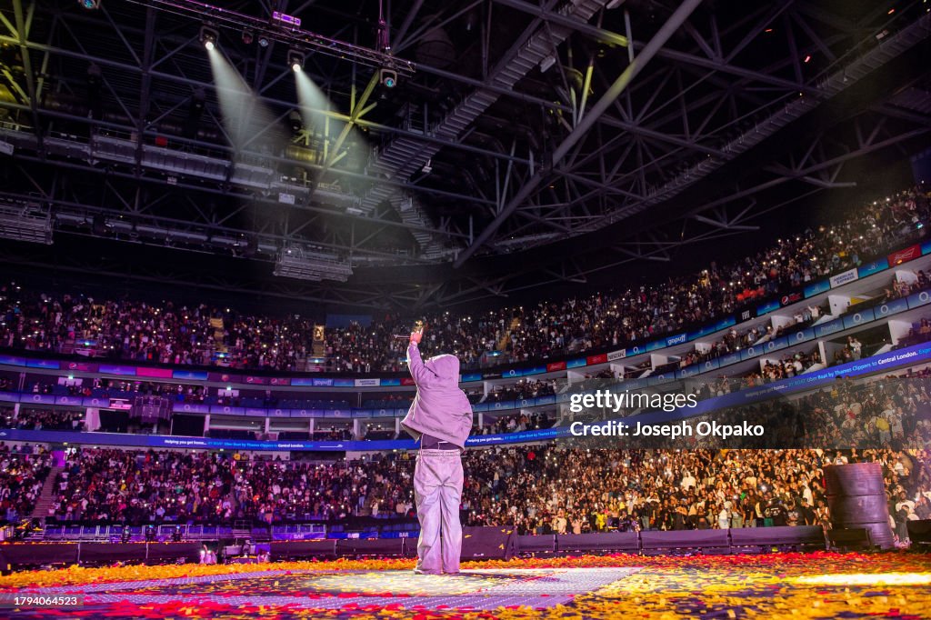 Rema Live O2 Rema performs at The O2 Arena on November 14, 2023 in London, England ...