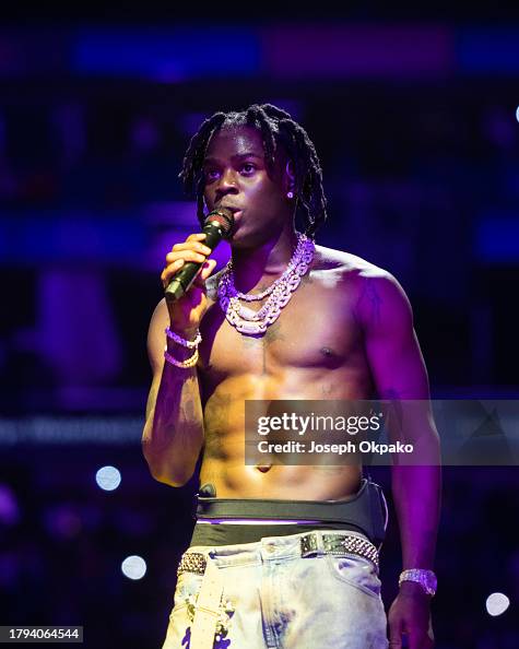 Rema Live O2 Rema performs at The O2 Arena on November 14, 2023 in London, England ...
