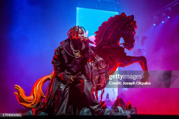 Rema O2 Pictures Rema performs at The O2 Arena on November 14, 2023 in London, England ...