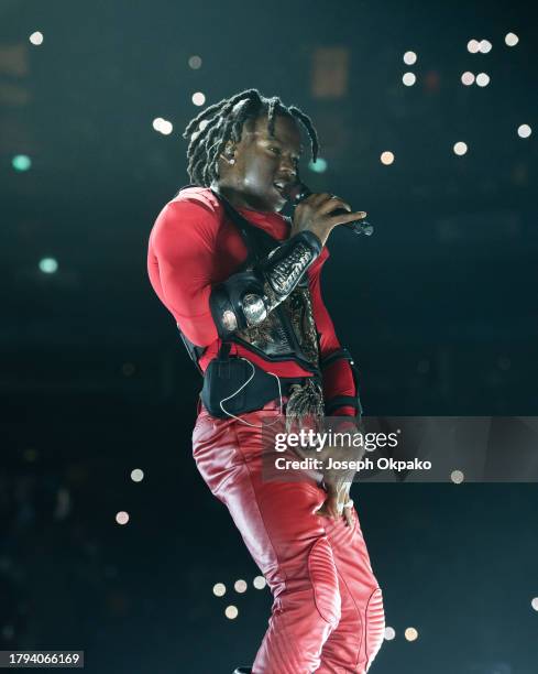 Rema O2 Pictures Rema performs at The O2 Arena on November 14, 2023 in London, England ...