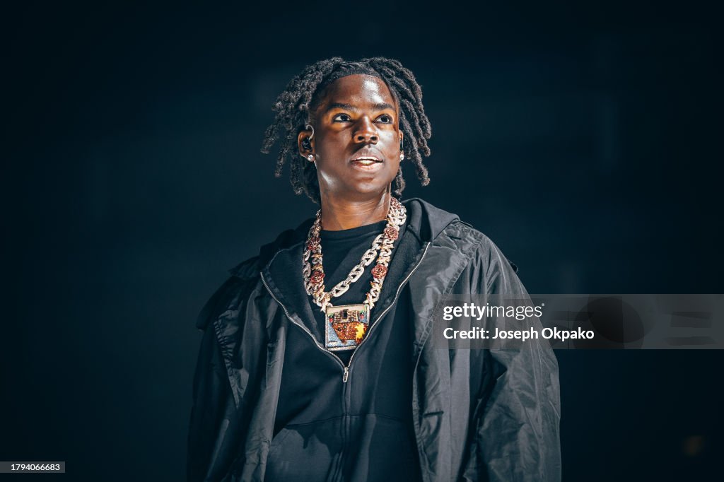 Rema Live O2 Rema performs at The O2 Arena on November 14, 2023 in London, England ...