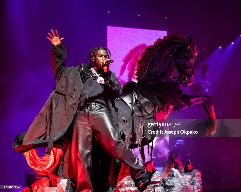 Rema O2 Pictures Rema performs at The O2 Arena on November 14, 2023 in London, England ...