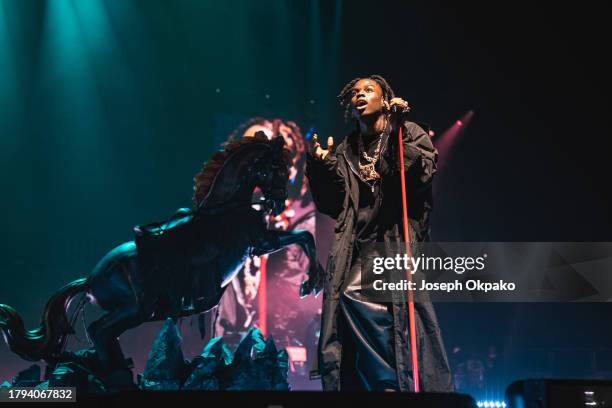 Rema O2 Pictures Rema performs at The O2 Arena on November 14, 2023 in London, England ...