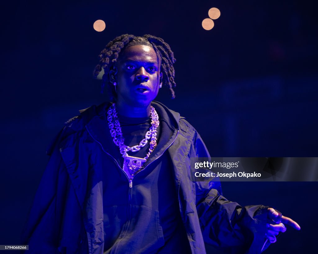 Rema Live O2 Rema performs at The O2 Arena on November 14, 2023 in London, England ...