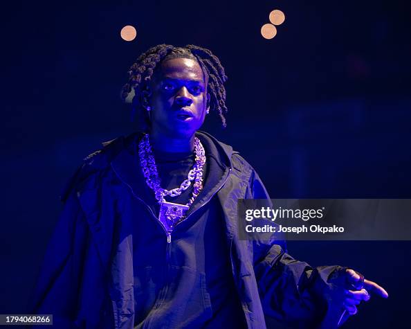 Rema Performance O2 Arena Rema performs at The O2 Arena on November 14, 2023 in London, England ...