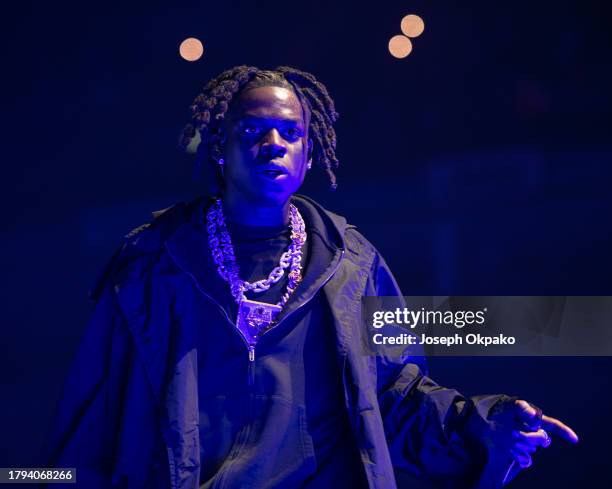 Rema O2 Pictures Rema performs at The O2 Arena on November 14, 2023 in London, England ...