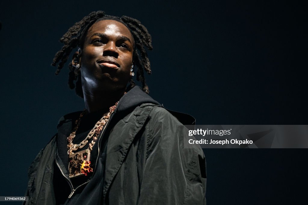Rema Live O2 Rema performs at The O2 Arena on November 14, 2023 in London, England ...