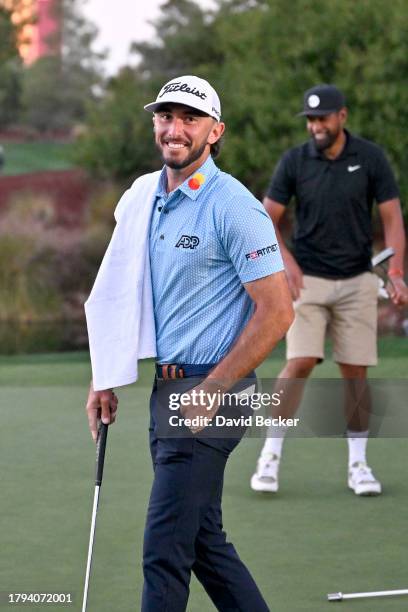 Max Homa plays in The Netflix Cup, a live Netflix Sports event, at Wynn Las Vegas Golf on November 14, 2023 in Las Vegas, Nevada.