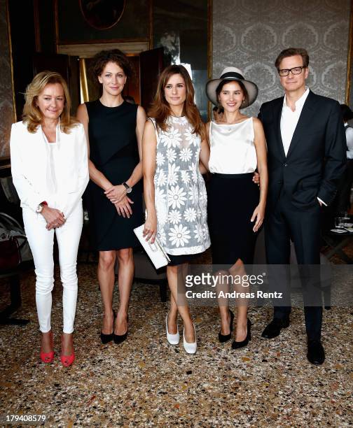 Caroline Scheufele, Ksenia Rappoport, Lidia Firth, Virginie Ledoyen and Colin Firth attend Chopard Photocall during the 70th Venice International...