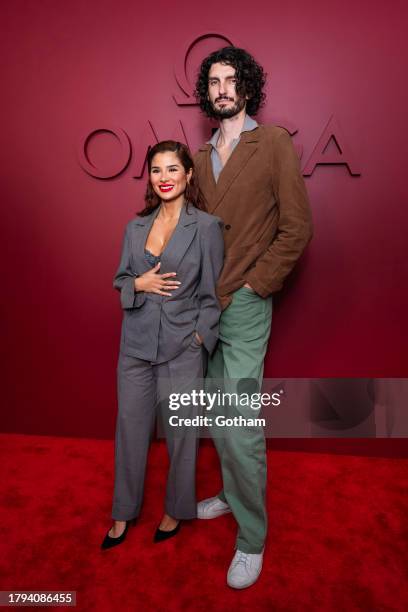 Diane Guerrero and Bryan Crawford attend Planet Omega Hosts Fashion Panel & Cocktail Reception at Chelsea Factory on November 14, 2023 in New York...