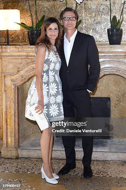 Livia Firth and actor Colin Firth attend Chopard during the 70th Venice International Film Festival at Palazzo Papadopoli on September 3, 2013 in...
