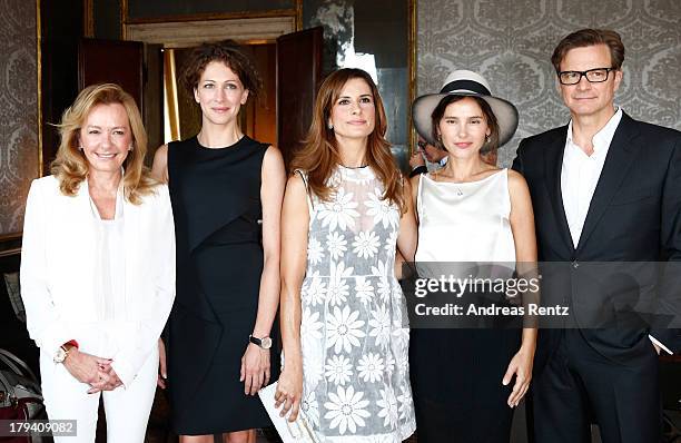 Caroline Scheufele, Ksenia Rappoport, Lidia Firth, Virginie Ledoyen and Colin Firth attend Chopard Photocall during the 70th Venice International...