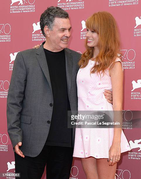 Director Amos Gitai and actress Yuval Scharf attend the 'Ana Arabia' Photocall during the 70th Venice International Film Festival at Palazzo del...