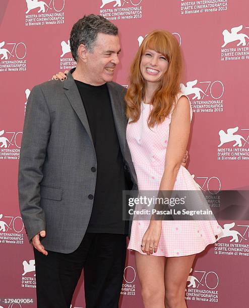 Director Amos Gitai and actress Yuval Scharf attend the 'Ana Arabia' Photocall during the 70th Venice International Film Festival at Palazzo del...