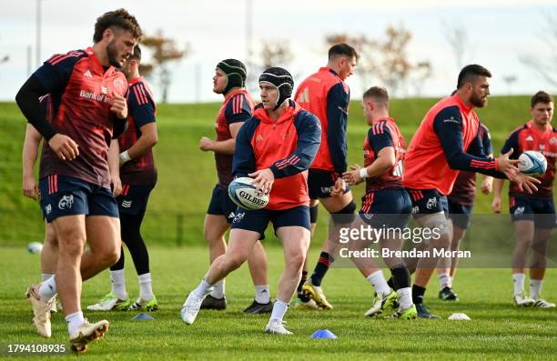 Limerick , Ireland - 21 November 2023; Rory Scannell during a Munster rugby squad training session at University of Limerick in Limerick.