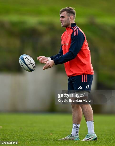 Limerick , Ireland - 21 November 2023; Alex Kendellen during a Munster rugby squad training session at University of Limerick in Limerick.
