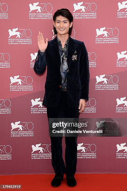 Actor Haruma Miura attends "Harlock: Space Pirate" Photocall during the 70th Venice International Film Festival at Palazzo del Casino on September 3,...